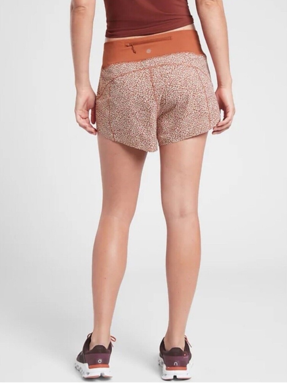 Athleta Women's Rust Leopard Print Athletic Shorts Size S